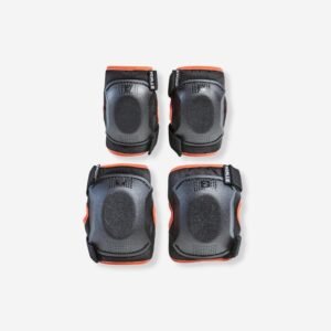 One Size Cycling Elbow and Knee Protectors Set 3 to 6 Years orange