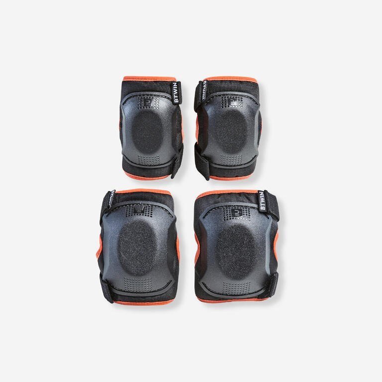 One Size Cycling Elbow and Knee Protectors Set 3 to 6 Years orange